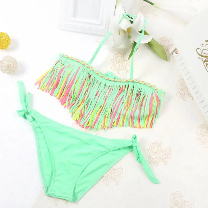 2017 г. Детское бикини купальный костюм для маленьких девочек детский комплекты
