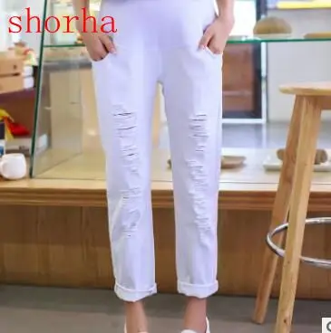 Весенние и летние новые эластичные брюки для беременных джинсовая одежда женщин