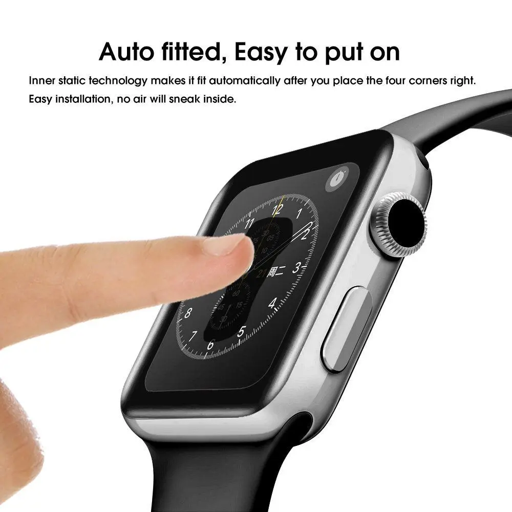 3D закаленное стекло с полным покрытием для наручных часов apple watch 40/44 мм Полное