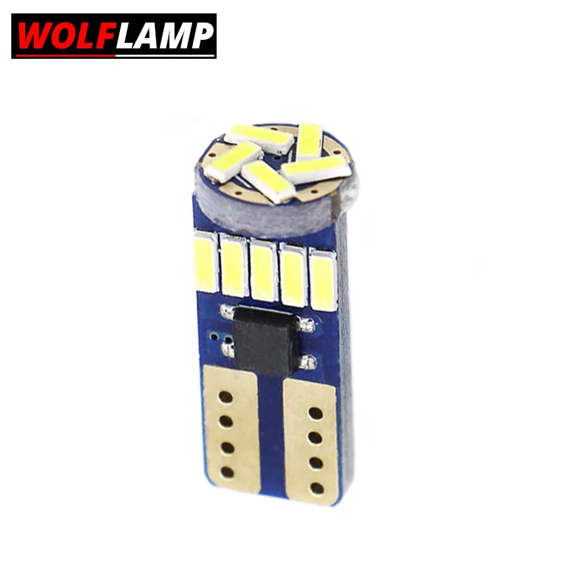 Wolflamp 1 шт. 194 168 W5W T10 Led Canbus лампа клиновидная 4014 15SMD лампы Карта Купол автомобильный