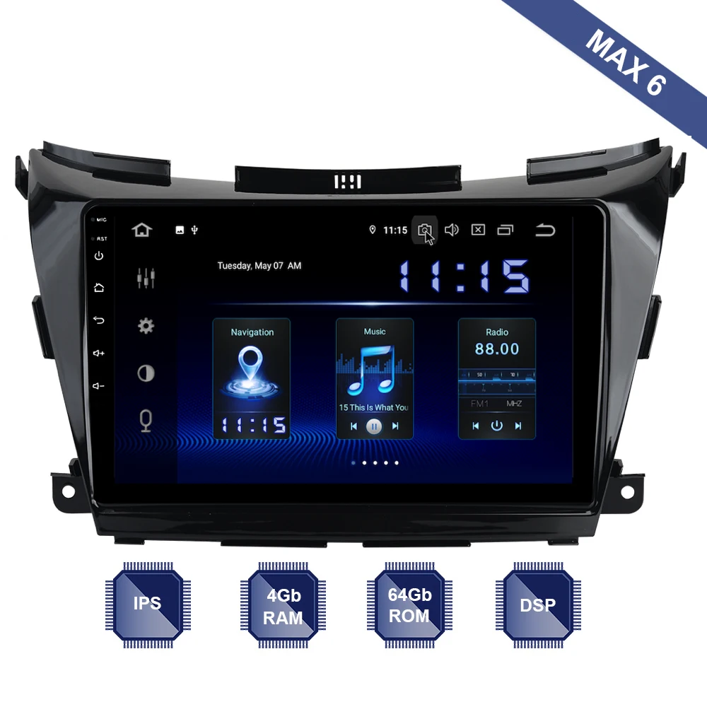 Android 9,0 Автомагнитола 2 Din gps Navi для Nissan Murano Z52 PX6 DSP ips HDMI 4 Гб+ 64 Гб RDS wifi USB BT Carplay