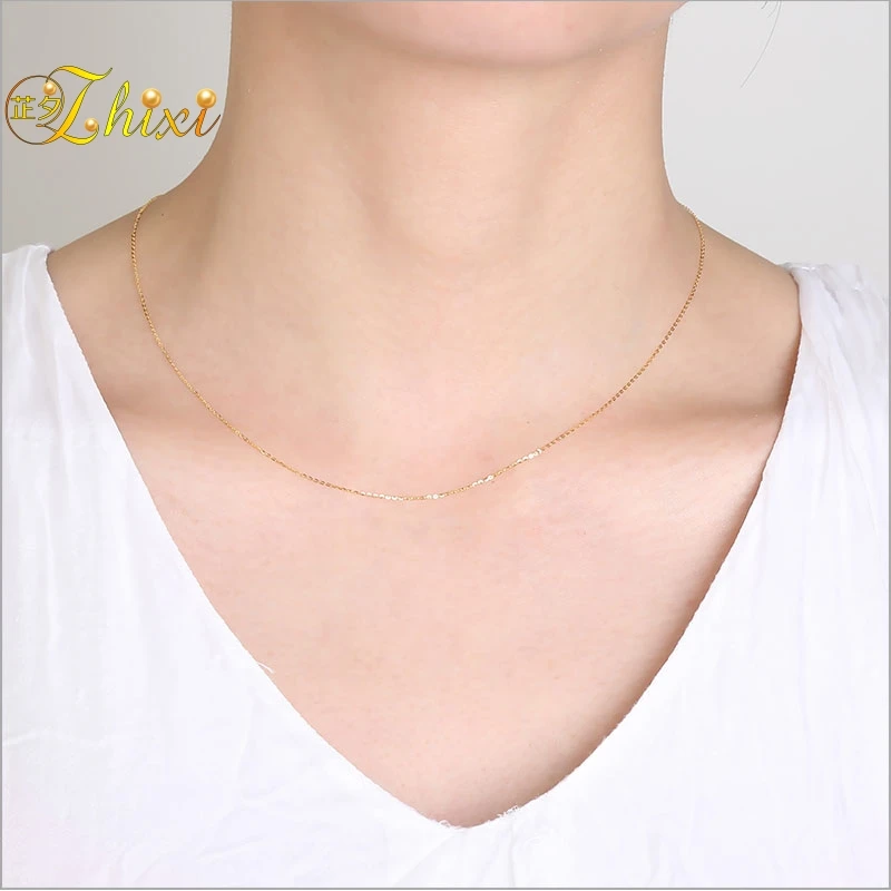 Ювелирные изделия ZHIXI из настоящего 18-каратного белого золота ювелирные