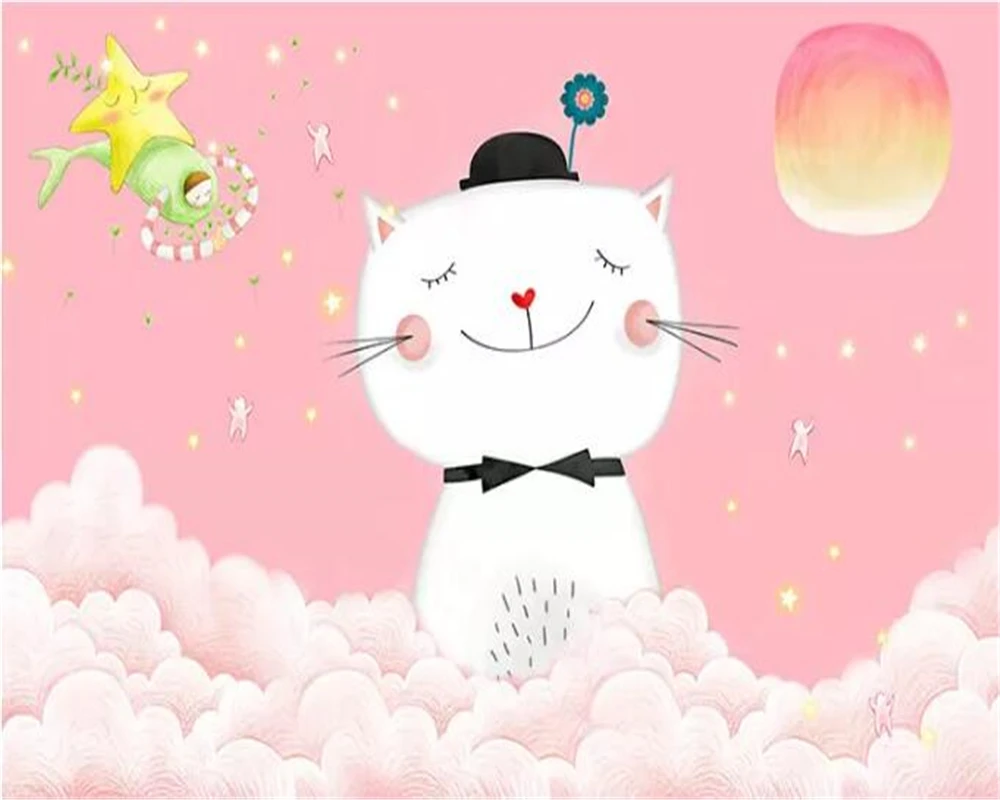 Пользовательские обои wellyu 3d фото свежий скандинавский минималистичный котенок