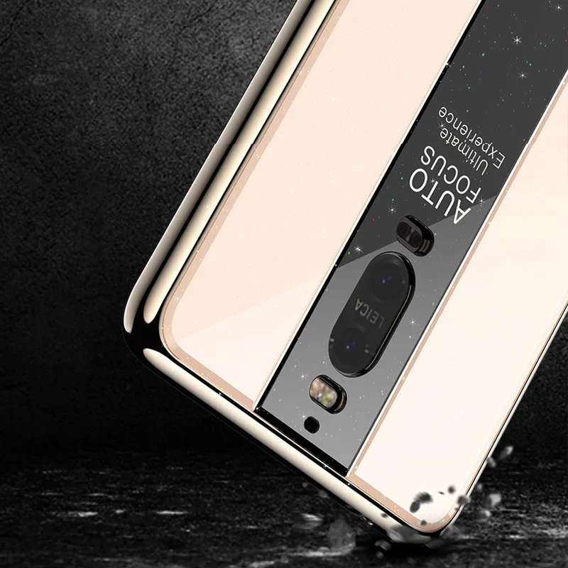 YueTuo чехол, чехол, для HuaWei mate 10 Pro mate 10 10Pro, роскошный блестящий чехол из закаленного стекла для задней панели телефона 360 чехол s