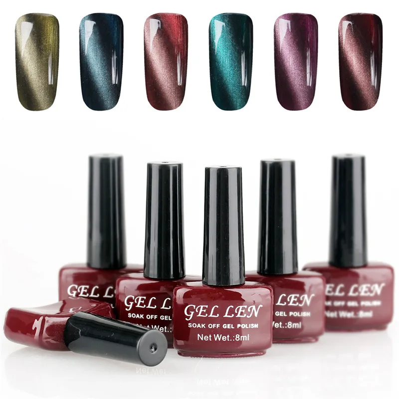 Гель Лен 3D Cat Eye Магнитный Для Ногтей 6 Шт./компл. Очаровательный УФ/Светодиодные Soak