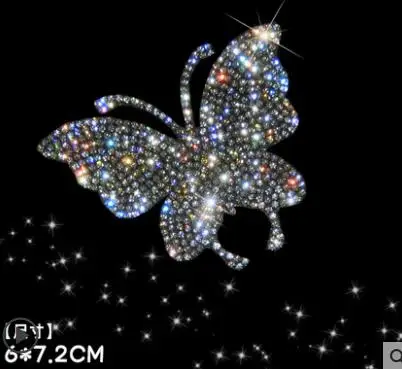 butterfly Автомобиль Лебедь кристалл полный алмаз инкрустированные Стразы Большой gecko Безопасные Автомобильные наклейки Любовь бриллиантовые наклейки Снежинка Горячая-348 - Color Name: butterfly