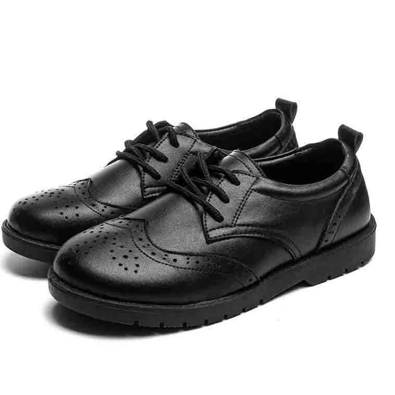 Weoneit/детская обувь для мальчиков кожаная в английском стиле Цвет Черный сезон