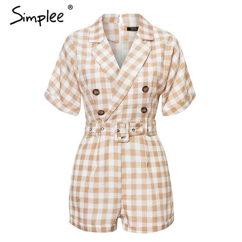 Женский комбинезон Simplee с короткими рукавами повседневная уличная одежда летний