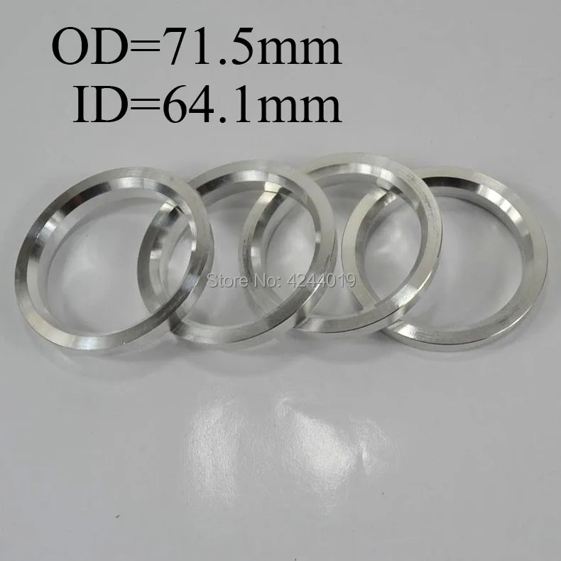 

4 шт. колеса концентратора центриковые кольца центр отверстия адаптеры Spigot разделительная прокладка набор 64,1 мм ID до 71,5 мм OD Алюминий Серебр...