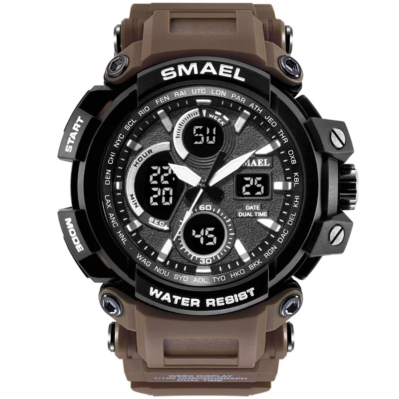 2021 SMAEL Men Sport Watch Casual LED Digital Rubber Strap Electronic Wristwatch Gift mens watches top brand luxury Best @5 |