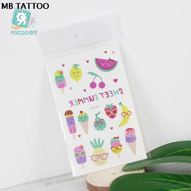 MB мультфильм фрукты тату для детей милые поддельные Тати татуаж временный боди