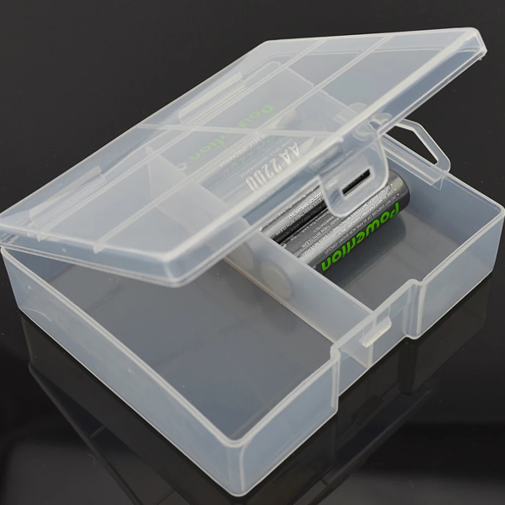 Plastic Battery Storage Case High Transparent Container PP Batteries Box Holder for Maximum 24 X AA |