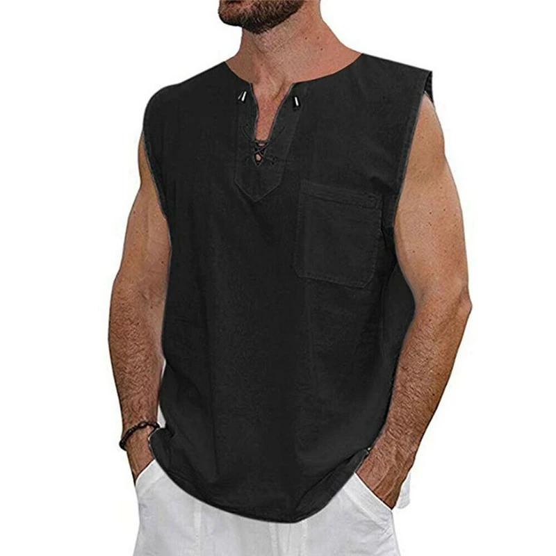 Модная мужская мешковатая футболка Seller Fashion хлопковая льняная рубашки в стиле