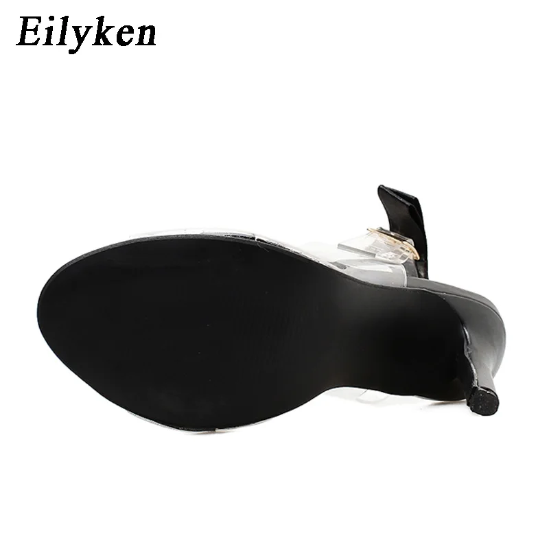Eilyken/женские босоножки г. Модные прозрачные босоножки из ПВХ на шпильках с бантом-бабочкой свадебные модельные туфли-лодочки Размеры 35-40