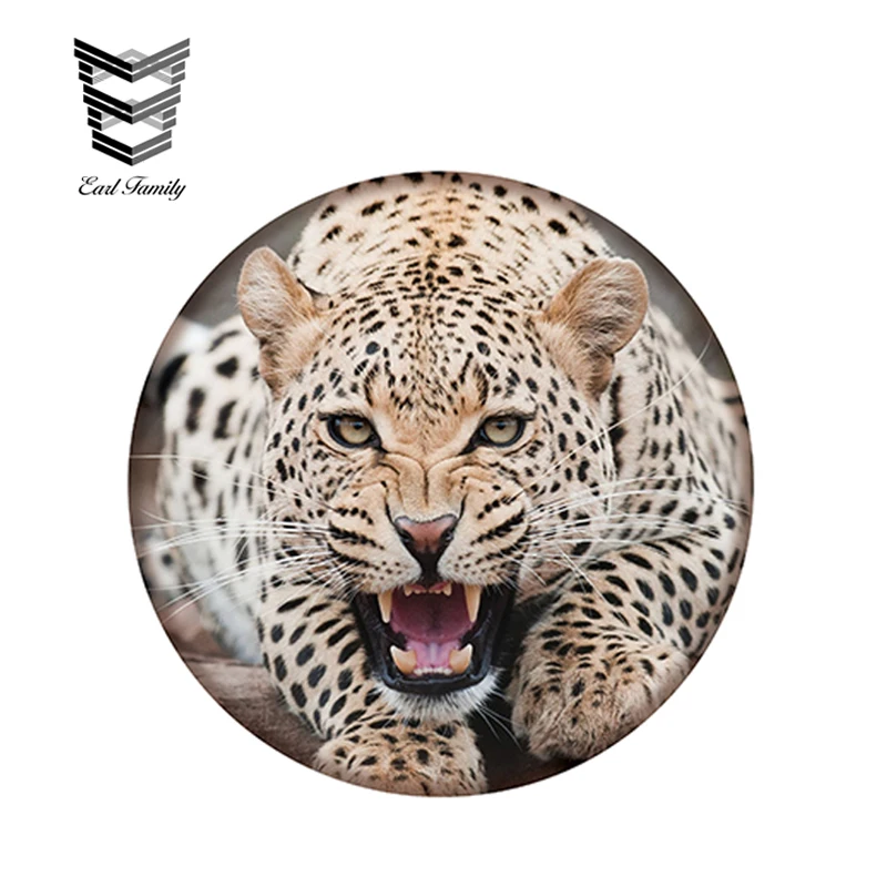 EARLFAMILY 12 см x круглая наклейка с гепардом забавная для тела аксессуары стайлинга |