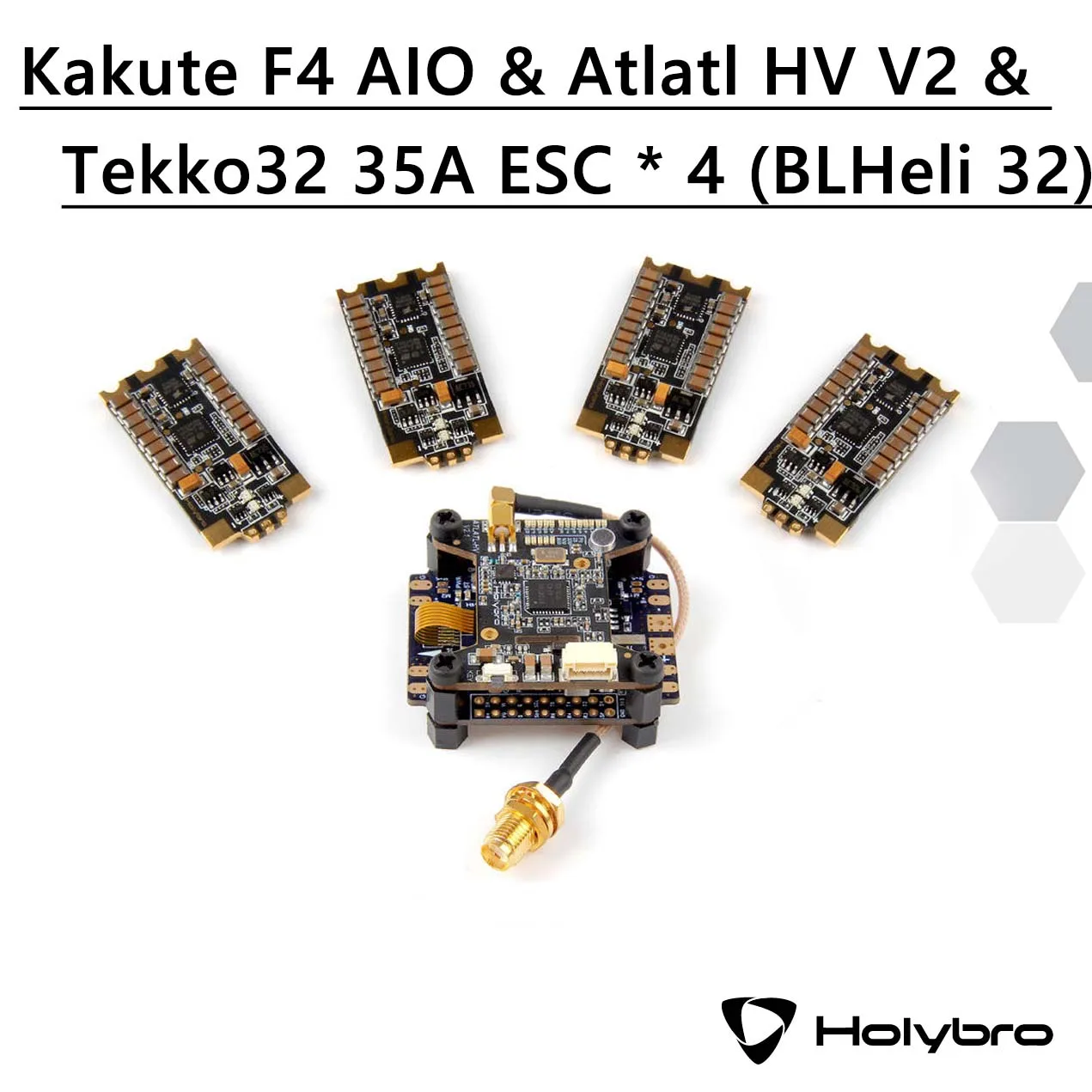 F4 AIO Atlatl V2 ESC Holybro Kakute F4 игровые джойстики и Holybro Atlatl HV V2 5,8G/видеопередатчиком и Holybro Tekko32 4-в-1 35A ESC комбо для видом от первого лица - Цвет: F4 AIO Atlatl V2 ESC