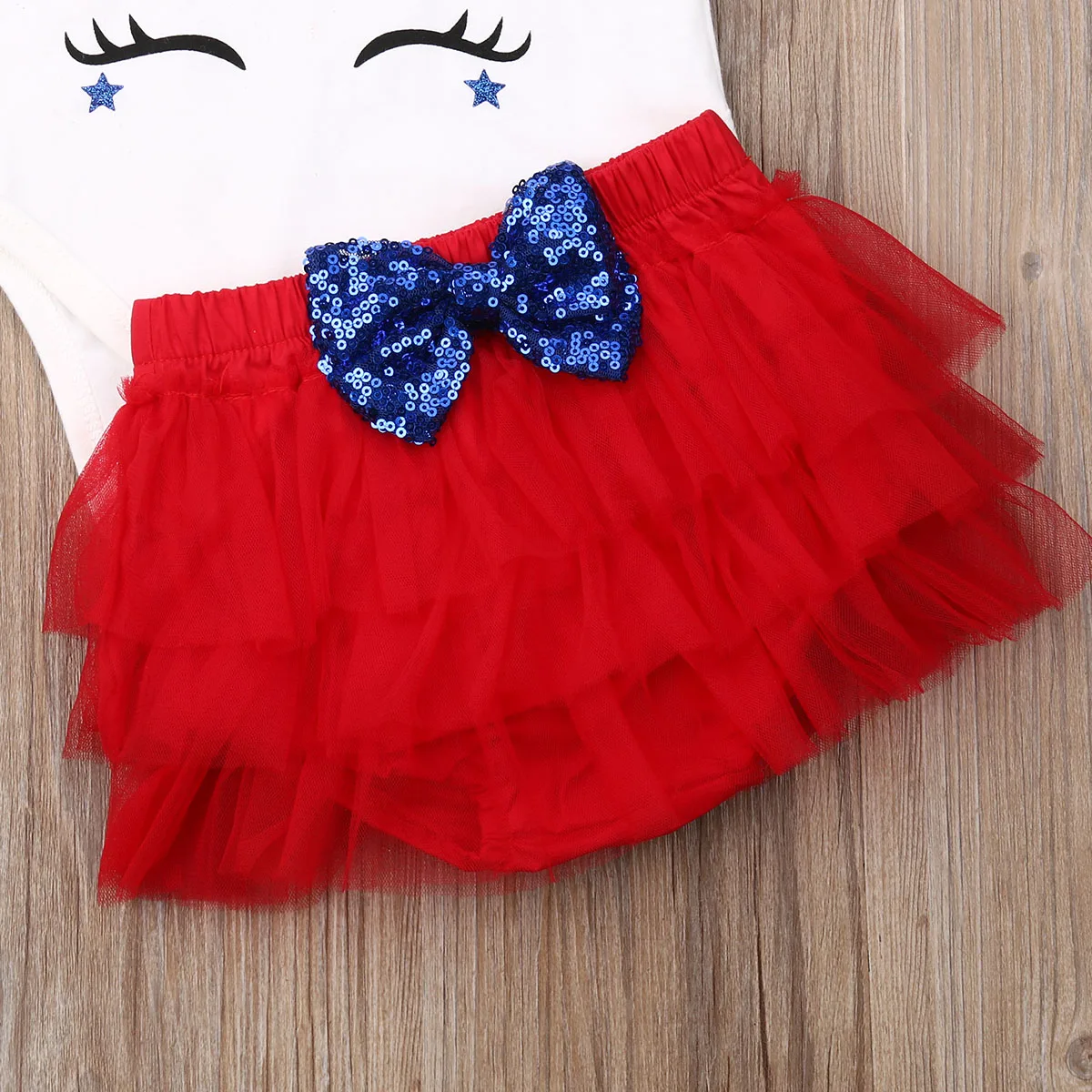 Детская летняя одежда для новорожденных девочек 4 июля верхний комбинезон с