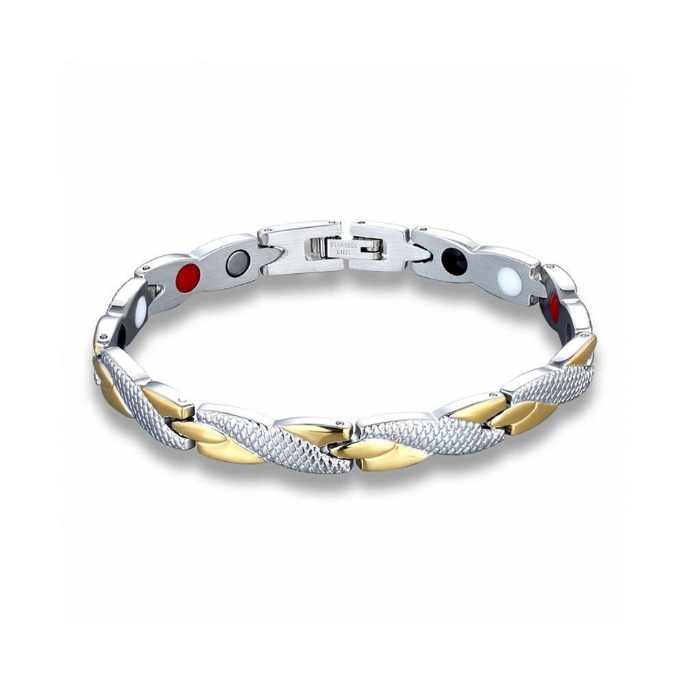 Женский браслет из титановой стали с магнитным камнем|Цепочки и браслеты| |