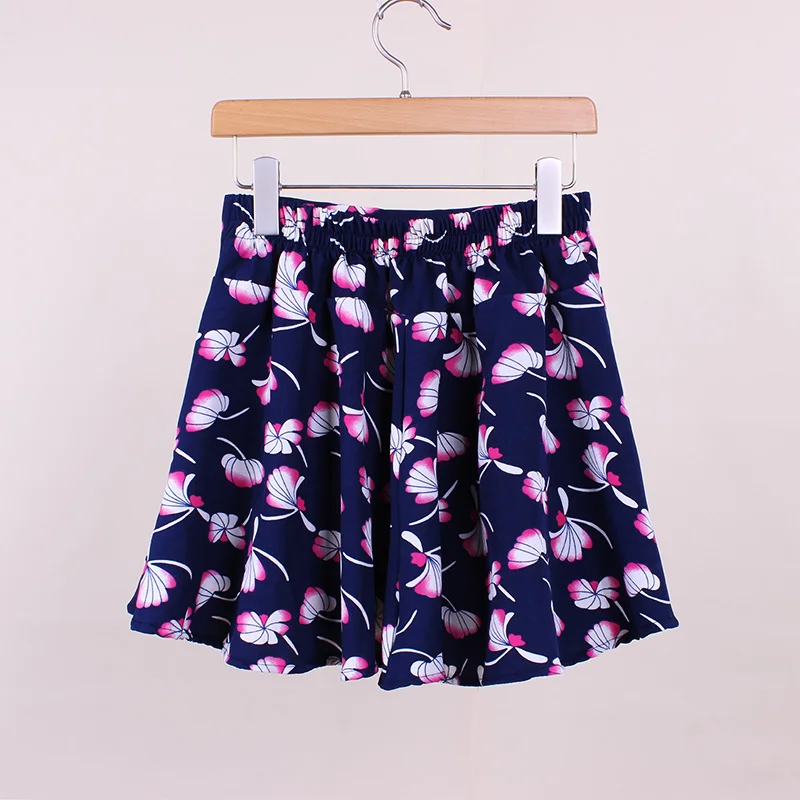 Модные плиссированные мини-юбки в западном стиле с листьями для девочек модные