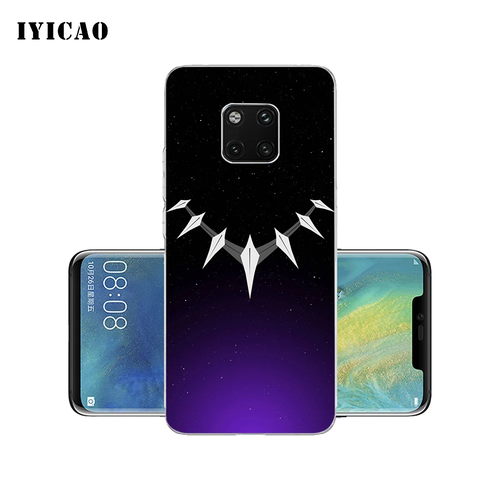IYICAO Черная пантера фильм Marvel Мягкий силиконовый чехол для телефона Huawei Mate 10 20 Lite