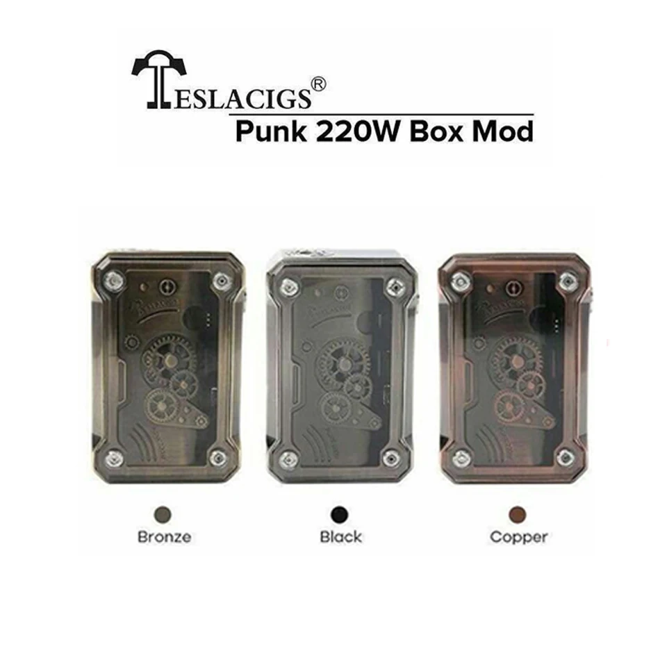 Оригинальный Teslacigs Tesla Punk 220 Вт бокс мод TC TCR VW VV режим Питание от двух