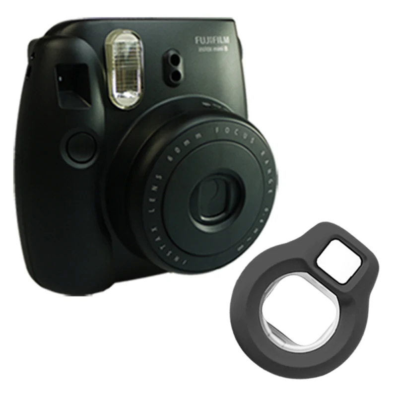 Fuji Fujifilm Instax Mini 8 мгновенная фотопленка камера-черный + крупным планом объектив