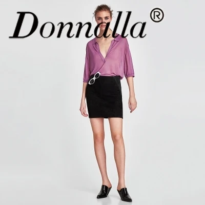 Donnalla Women Shirts Fasion Casual Half Sleeve V-Neck Collar Summer Shirt New |