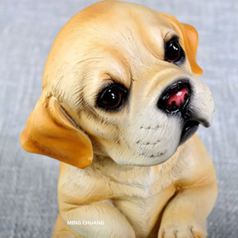 Милый щенок статуя Имитация животных лабрадор книжная полка искусство смола