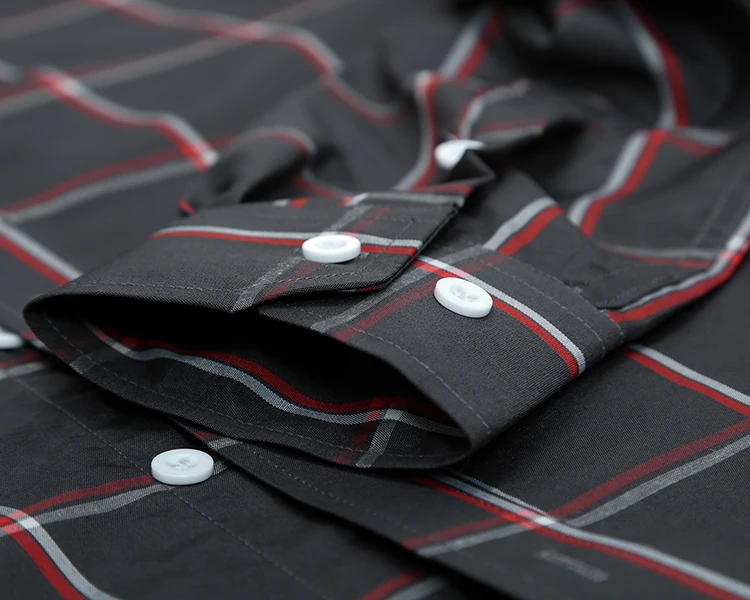 Рубашка в шахматную клетку Мужская модная повседневная сорочка кроя Slim Fit стиле