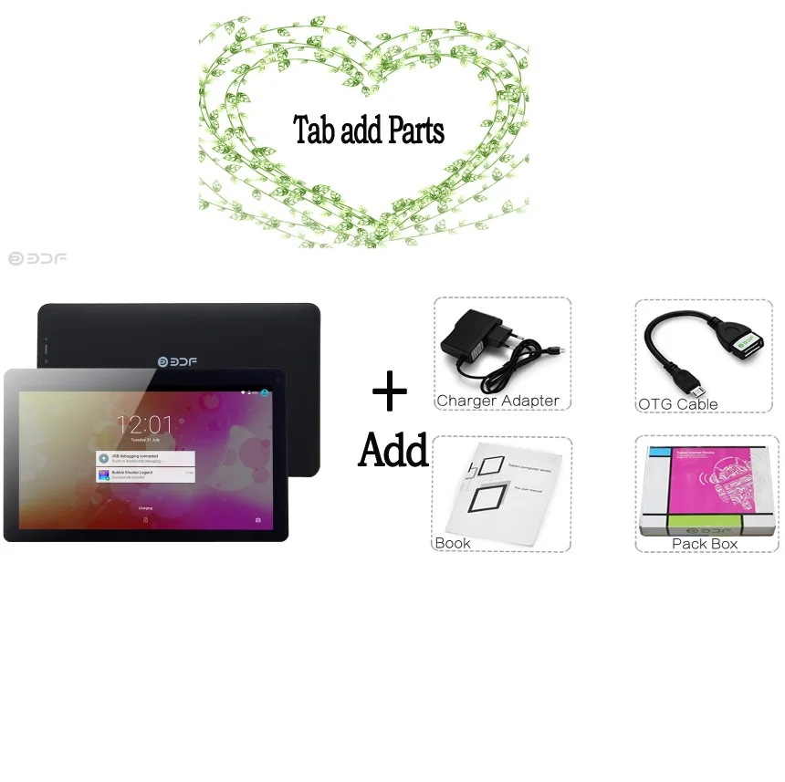 Standard BDF планшет 10 дюймов Android 5,1 планшеты с модулем Wi-Fi ПК 1024*600 четырехъядерный 1 Гб+ 32 ГБ Мини компьютер планшет ноутбук Android планшет 7 8 9 10 - Комплект: Standard