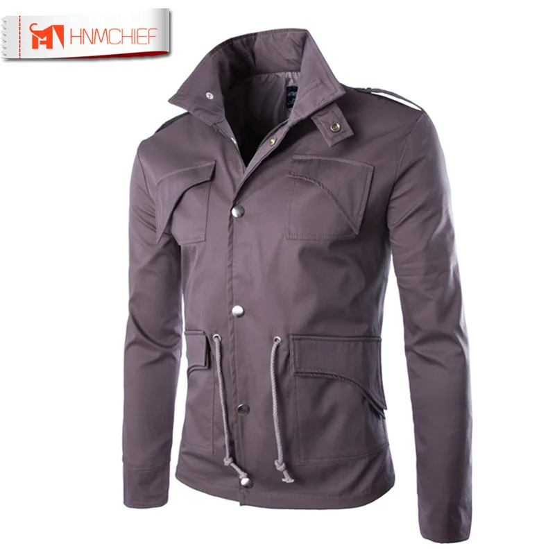 Мужская куртка-бомбер на молнии с воротником-стойкой | одежда