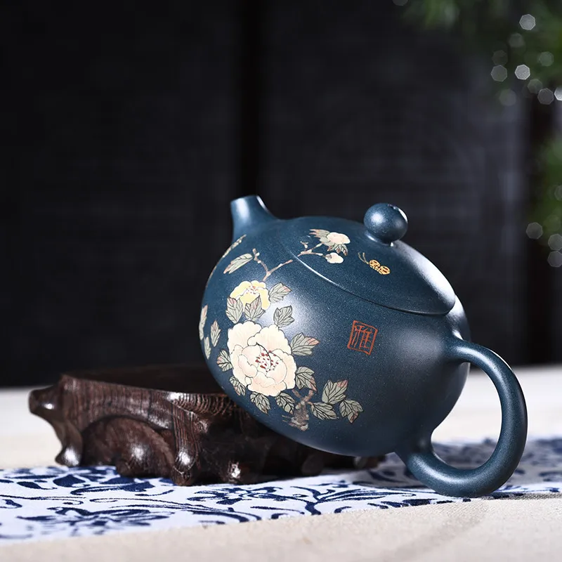 Исин фиолетовый глиняный горшок Подлинная ручная роспись сырой руды