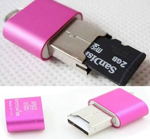 Высокое качество высокоскоростной мини USB 2 0 Micro SD TF T-Flash кардридер адаптер тонкий