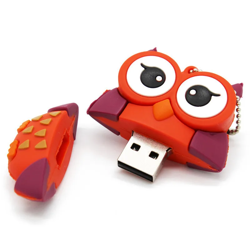 Usb флеш накопитель в виде мультяшного пингвина совы лисы 64 ГБ 4 8 16 32 ГБ|USB
