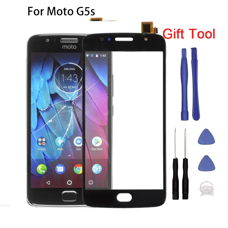 Сенсорный сенсор для Motorola Moto G5s сенсорный экран стекло дигитайзер Передняя