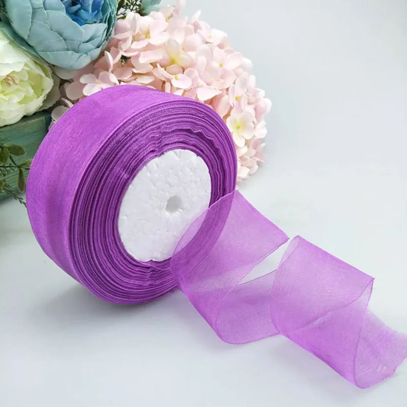 4 см* 45 м лента из органзы для одежды швейная ткань DIY лента для волос Цветы Подарочная упаковка свадебные украшения ленты лента принадлежности для вечеринки