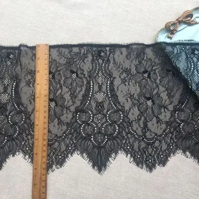 black 3 метра Изысканная экспортная односторонняя Высококачественная сетка для ресниц кружево DIY свадебная вуаль аксессуары для одежды ширина 25 см - Цвет: black