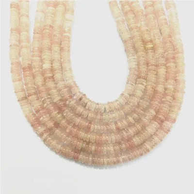 Rose quartz Газель 6*2 мм натуральный камень плоские бусины Агаты опалы для изготовления ювелирных изделий 180 шт - Цвет: Rose quartz