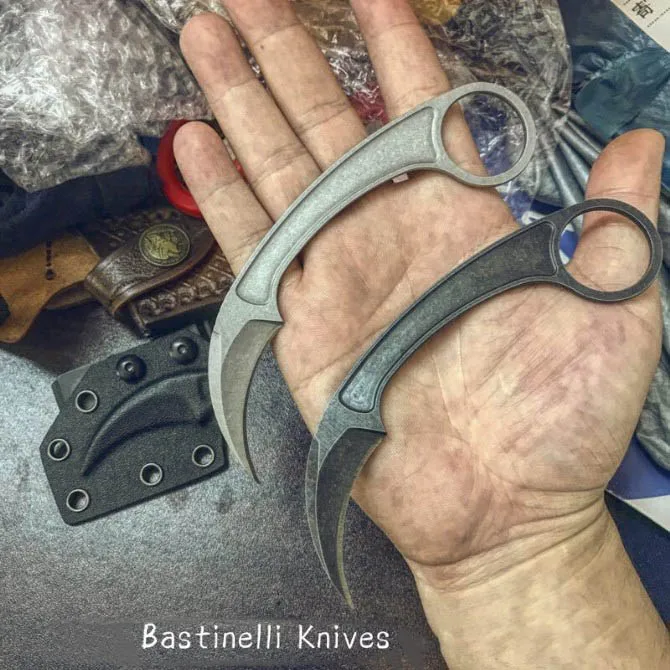 Lange bastinelli ножи тактический коготь нож, керамбит CS выживания на открытом воздухе Охота Портативный карманный нож спасения инструмент для повседневного использования