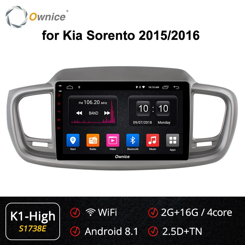 S1738 K1-High Ownice K1 K2 K3 K5 K6 Восьмиядерный Android 9,0 Автомобильный DVD радио плеер gps Navi для Kia Sorento стерео 4G 360 панорама DSP - Цвет: S1738 K1-High