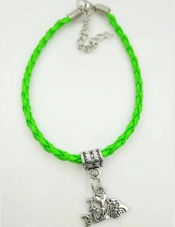 10 шт. женский кожаный плетеный браслет Я люблю мою собаку | Украшения и аксессуары