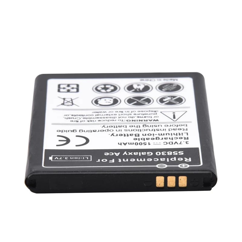 Mobile Phone Battery for Samsung GT-S5830 Galaxy Ace Built-in Li-ion 3.7V 1500mAh Replacement Batteries Bateria | Мобильные телефоны