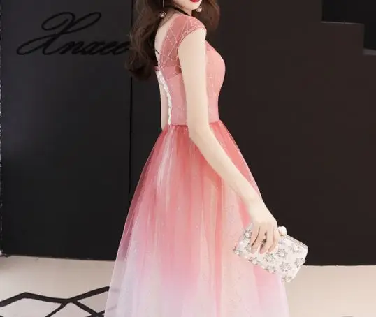 Платье женское 2020 новое длинное темпераментное дамское тонкое вечернее