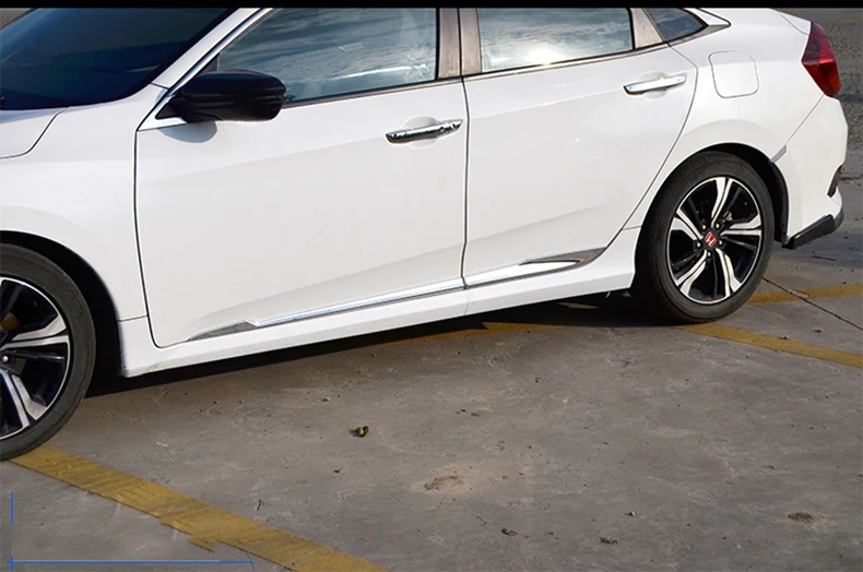 Для Honda Civic Sedan 10th автомобильный корпус дверь боковая молдинг линия отделка наклейка протектор акцент Подкладка Полосы