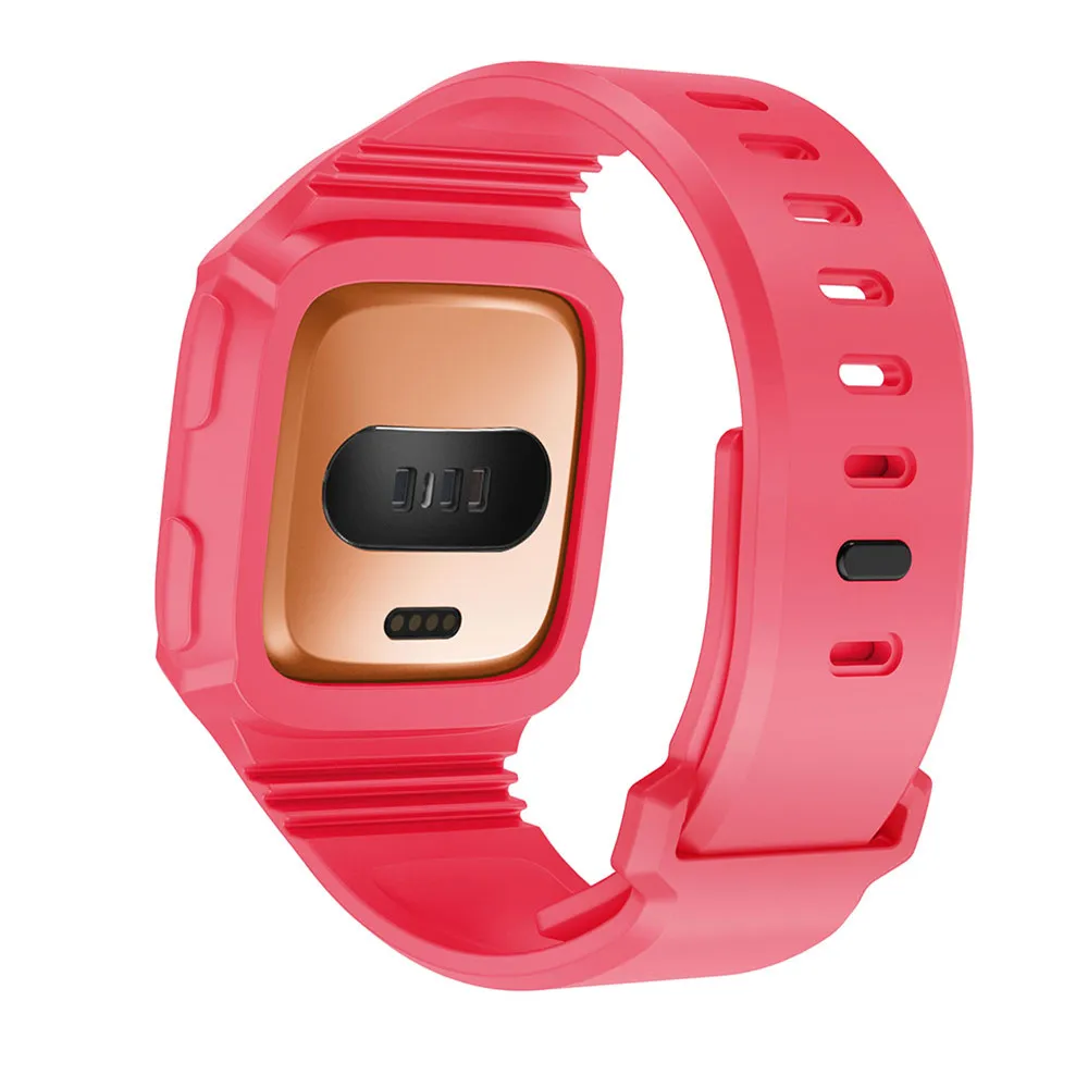 2в1 силикон для Fitbit Versa браслет ремешок на запястье с полным защитным чехлом крышка рамка часы ремешок для Fitbit Versa