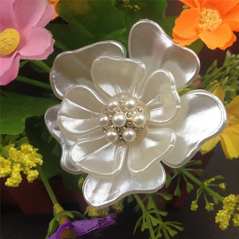 PINKSEE Новый Белый Кристалл Имитация брошки Жемчужный Цветок для женщин Свадебная