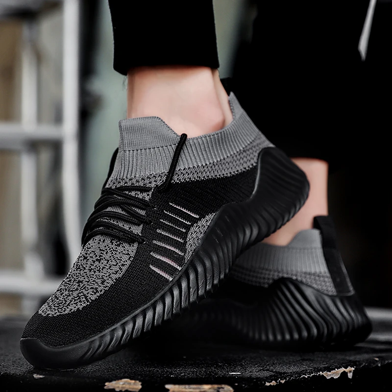 Sneakers Men Shoes 2019 Flyknit Breathable Casual Male Footwear Light Big Size Tenis Masculino Adulto Support Dropshipping 39-46 | Обувь