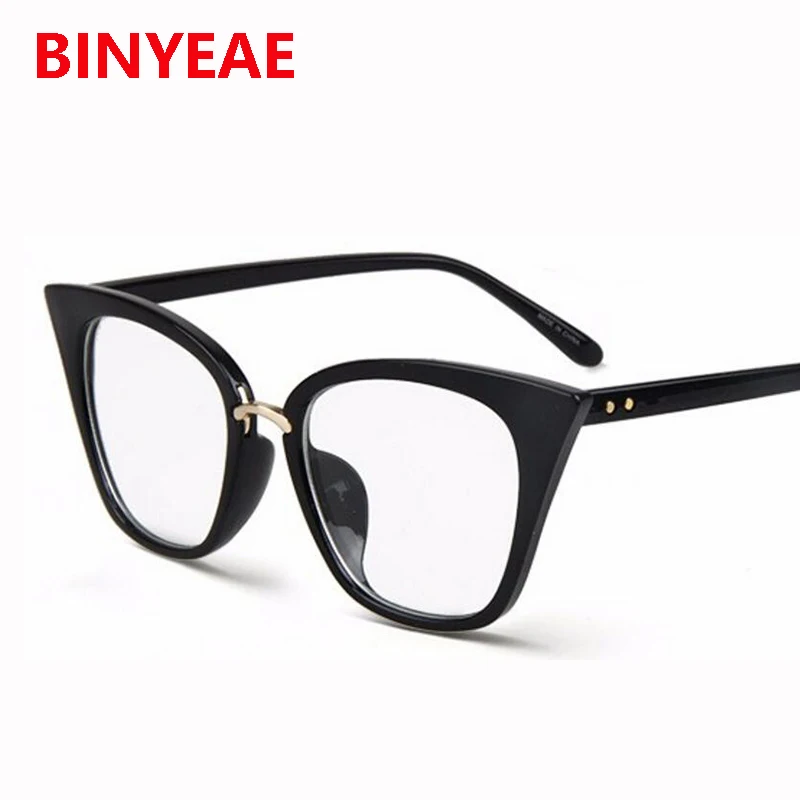 Прозрачные солнцезащитные очки кошачий глаз женские прозрачные Оптическая