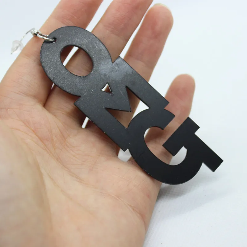 Ретро преувеличенные Модные Акриловые серьги с буквами OMG женские креативные