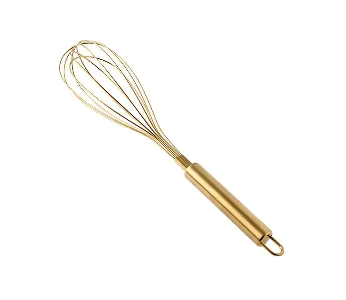 Egg beater Набор кухонных инструментов для выпечки, Золотое сито из нержавеющей стали для взбивания яиц, сито, порошковая чашка - Цвет: Egg beater